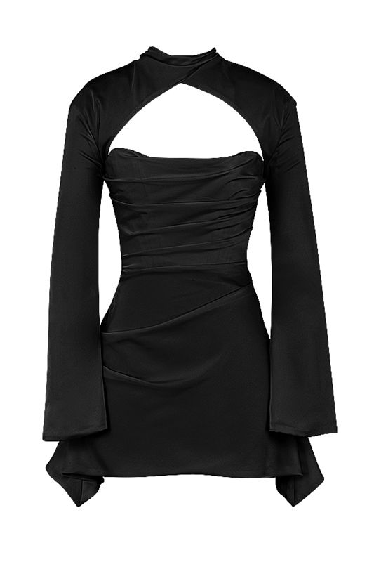 Vestido House Of Cb Draped Negras | RFQ-360874