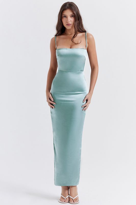 Vestido House Of Cb Jade Maxi Turquesa | FBJ-731928