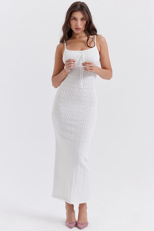 Vestido House Of Cb Knit Maxi Blancas | KBA-826437