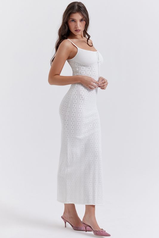 Vestido House Of Cb Knit Maxi Blancas | KBA-826437