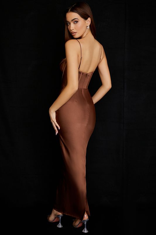 Vestido House Of Cb Maxi Chocolate | XNM-289631