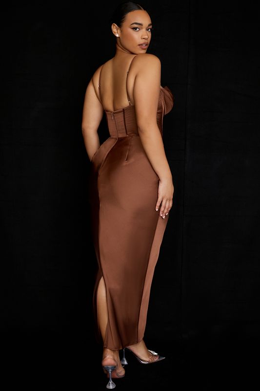 Vestido House Of Cb Maxi Chocolate | XNM-289631