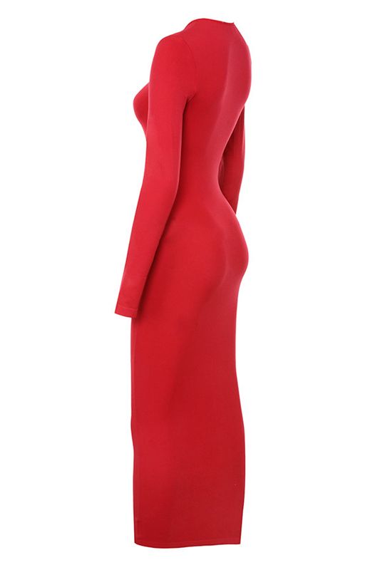 Vestido House Of Cb Midi Length Knit Rojas | VDW-761205