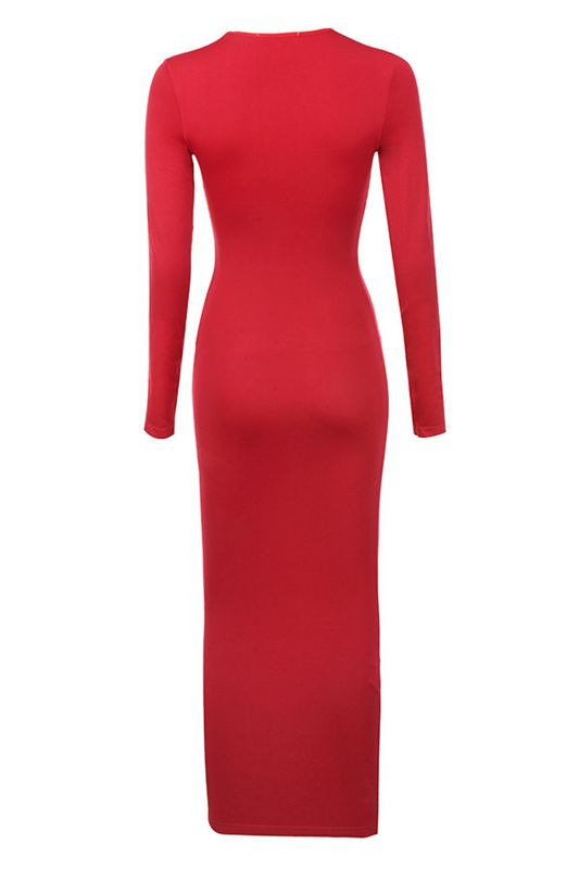 Vestido House Of Cb Midi Length Knit Rojas | VDW-761205