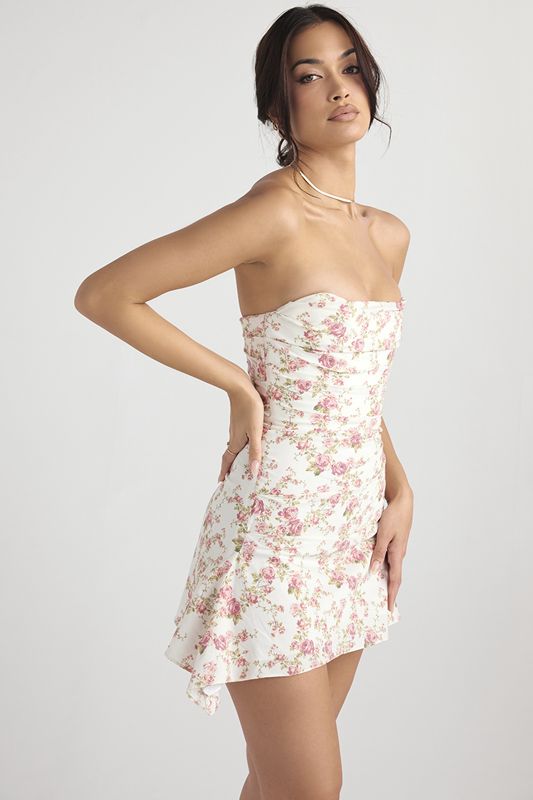 Vestido House Of Cb Print Draped Rosas | MAR-812730