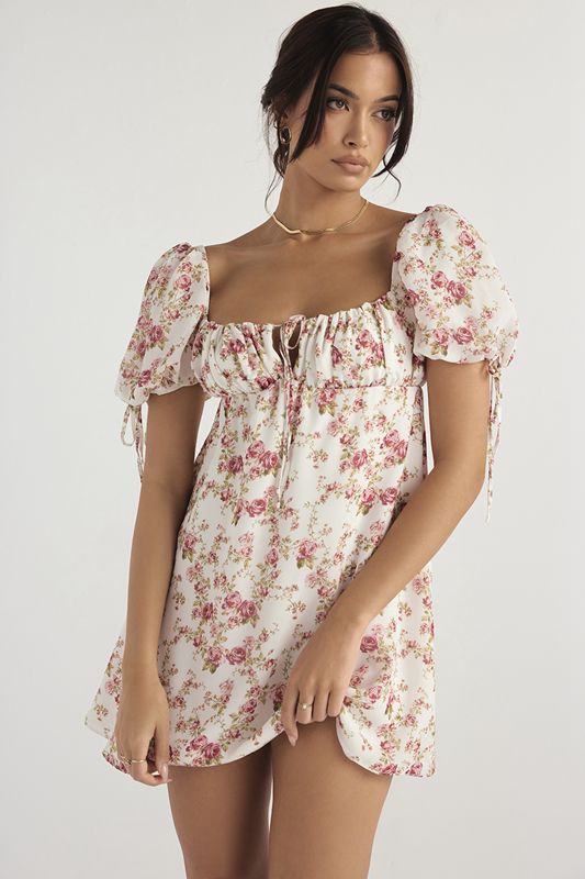 Vestido House Of Cb Print Mini Rosas | DTO-345690