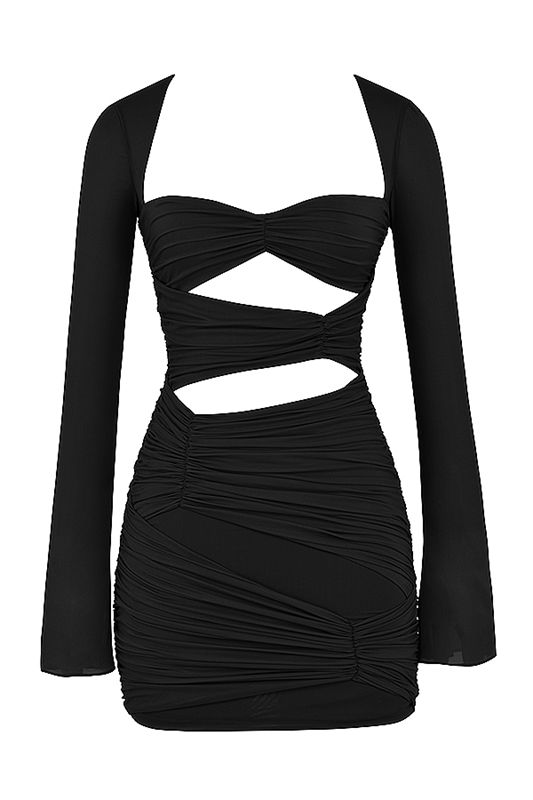 Vestido House Of Cb Real Silk Cutout Mini Negras | LTY-627354