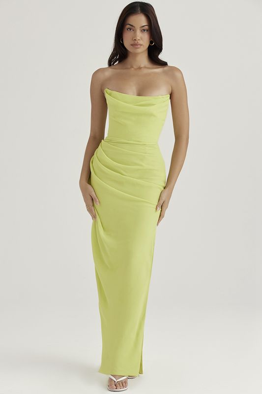 Vestido House Of Cb Strapless Gown Verde Claro | VEW-671982