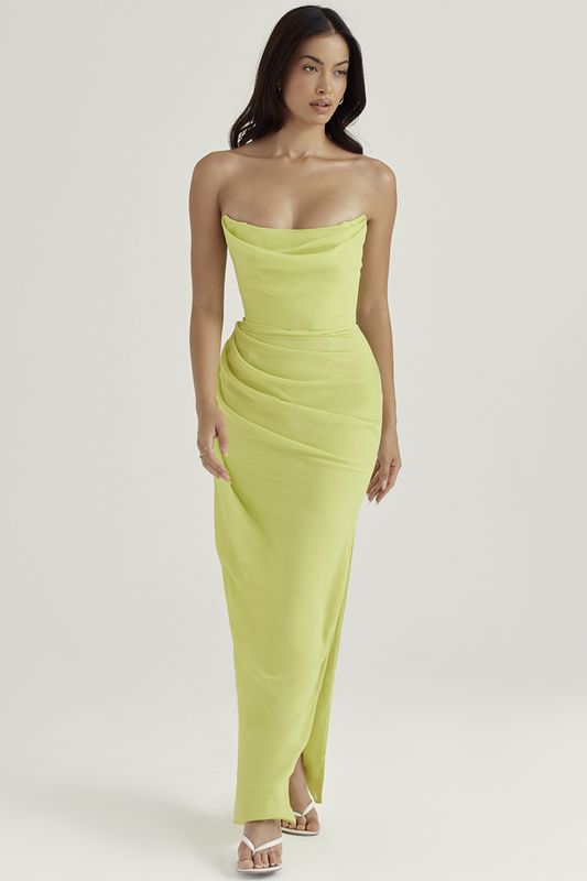 Vestido House Of Cb Strapless Gown Verde Claro | VEW-671982