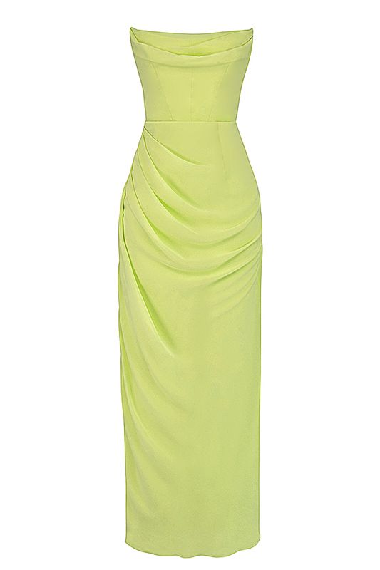 Vestido House Of Cb Strapless Gown Verde Claro | VEW-671982