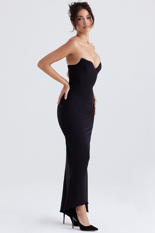 Vestido House Of Cb Strapless Negras | VWH-106354