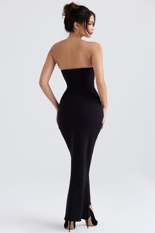 Vestido House Of Cb Strapless Negras | VWH-106354